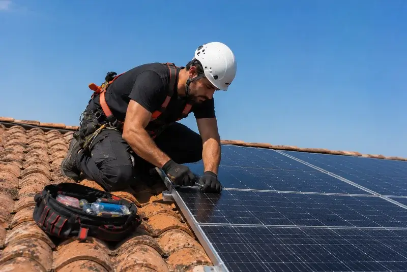 Maintenance et monitoring de panneaux solaires à Saint-Vincent-la-Commanderie