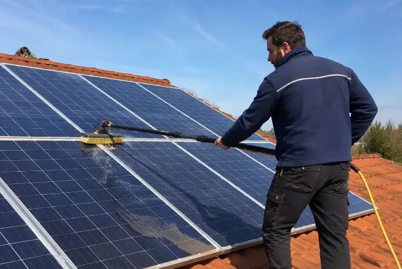 Nettoyage et entretien de panneaux solaires à Saint-Vincent-la-Commanderie